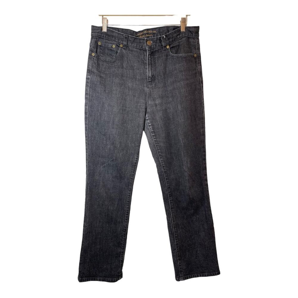 Lauren Ralph Lauren Classic Straight Jeans 10 Faded Black Womens